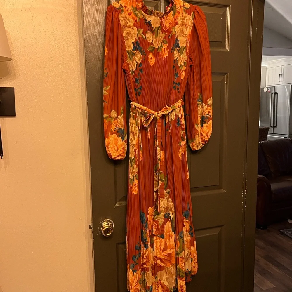 Baltic Born Rust Floral Long Sleeve Dress - Picture 5 of 5